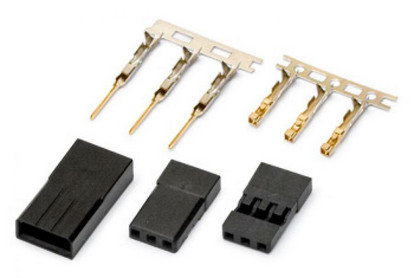 Connector JR/Universal Servo gold