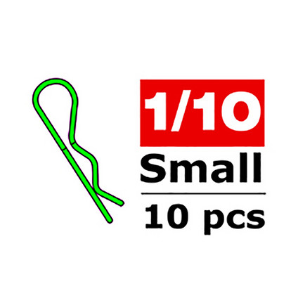 Corally Body Clips Bent Small Green 10 pcs