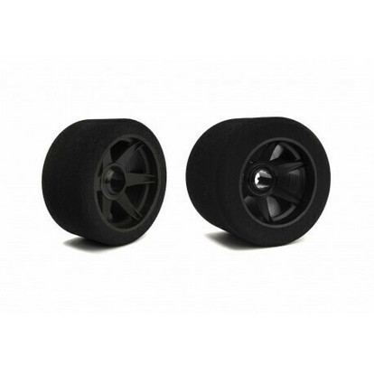 HotRace 1/8 Onroad Tyres Set Front/ Rear Humid On Carbon Rims