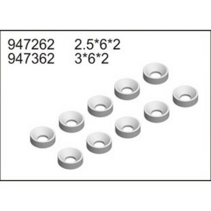 M-947262 Alu Washer SFH Screw Flat Head 2.5x6x2.0mm 10pcs.