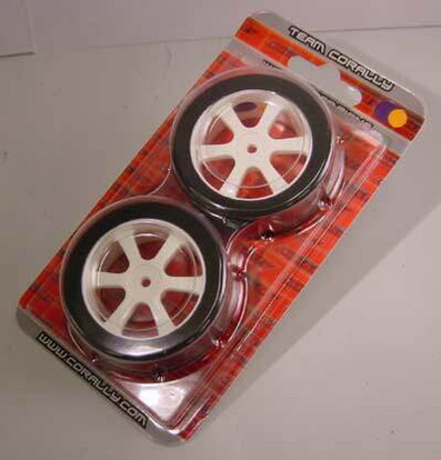 Purple-40 on White 6-Spoke Touring Wheels, 26mm