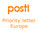 Delivery as priority letter / Europe