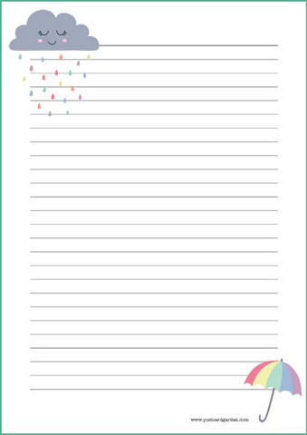 Rain - writing papers (A5, 10s)