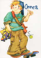 Boy and skateboard