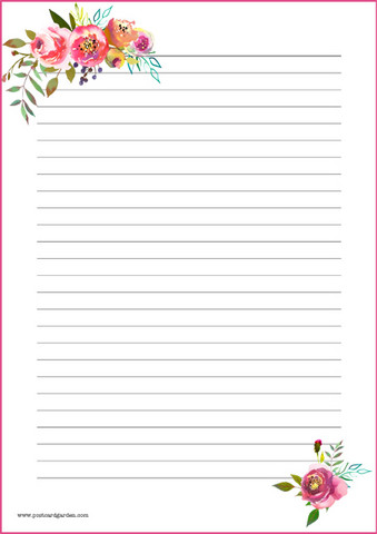 Ruusut -kirjepaperit (A4, 10s) #3