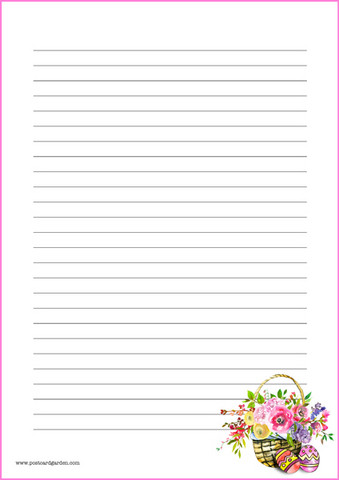 Easter basket - writing papers (A5, 10s)