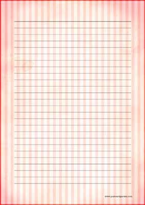 Red stripes - writing papers (A5, 10s)