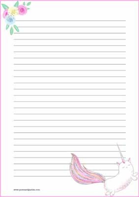 Caticorn - writing papers (A4, 10s) #1