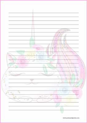 Caticorn - writing papers (A5, 10s) #2