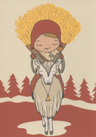 Christmas card - Goat