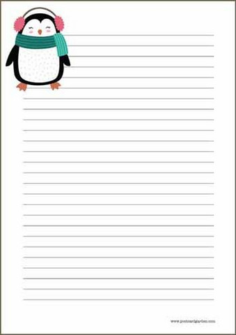 Penguin - writing papers (A4, 10s) #2