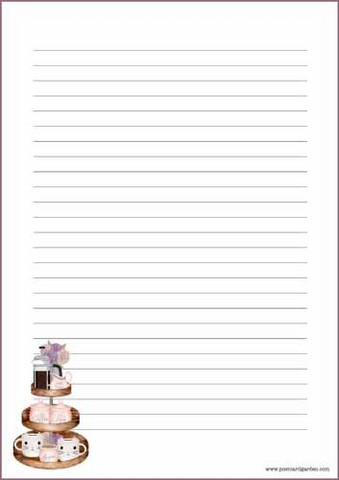 Coffee serving - writing papers (A4, 10s) #2