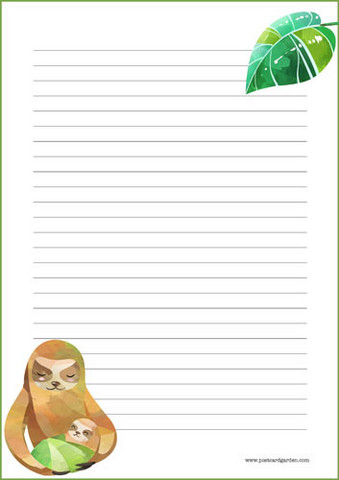 Laiskiainen - kirjepaperit (A5, 10s) #4