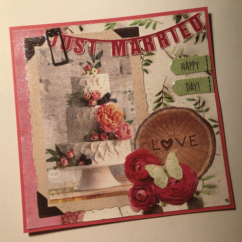 Handmade Just married - card #1