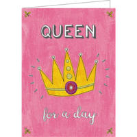 Queen for a day (9.7x13.3cm, incl. envelope)