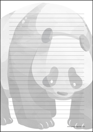 Panda - writing papers (A5, 10s) #1