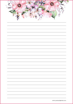 Kukat - kirjepaperit (A4, 10s) #2