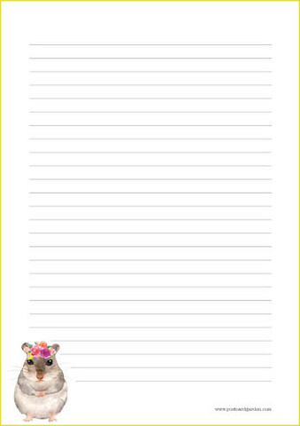 Hamster - writing papers (A4, 10s) #1