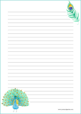 Riikinkukko - kirjepaperit (A4, 10s) #1