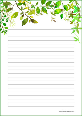 Kasvit - kirjepaperit (A5, 10s) #4