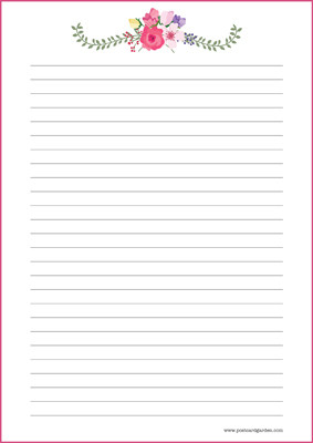 Kukat - kirjepaperit (A4, 10s) #6