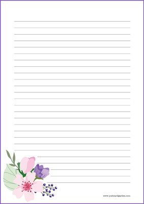 Kukat - kirjepaperit (A5, 10s) #9