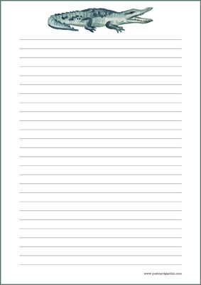 Crocodile - writing papers (A5, 10s) #1