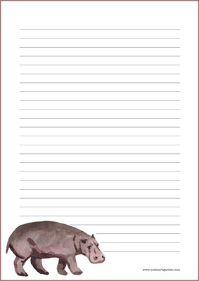 Hippo - writing papers (A4, 10s) #1