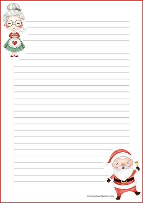 Santa couple - writing papers (A5, 10s) #1