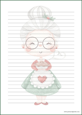 Santa's wife - writing papers (A5, 10s) #1