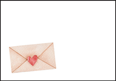 Heart envelope - envelope (C6) #3