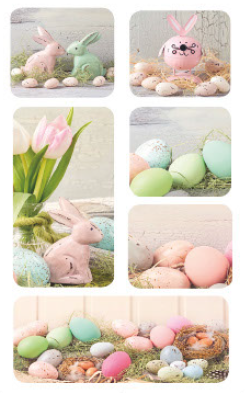 Easter stickers - Easter decorations (3 sheets)