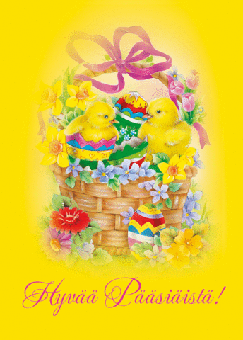 Happy Easter - chicks in the basket