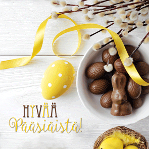 Happy Easter - chocolate eggs (14x14cm)