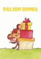 Paljon onnea - apina ja lahjat
