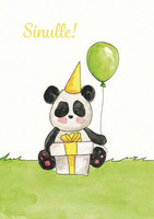 For you - panda, present and balloon
