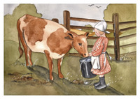 Maarit Ailio - GIrl and cow