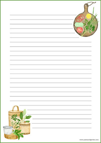 Kitchen utensils - writing papers (A5, 10s) #1