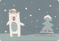 Christmas polar bear