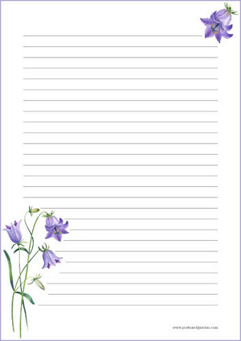 Flowers - writing papers (A4, 10s) #17