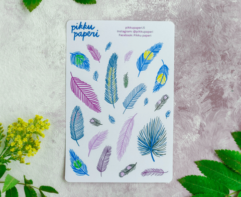 Pikku paperi - Feather (sticker sheet)