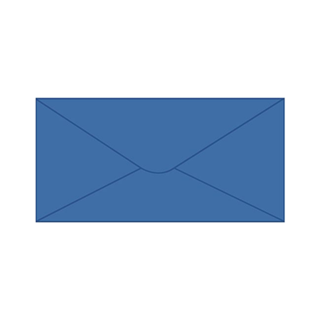 Solid color long envelope 12,3x23,5cm - dark blue
