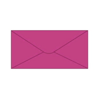 Yksivärinen pitkä kirjekuori 12,3x23,5cm - viininpunainen