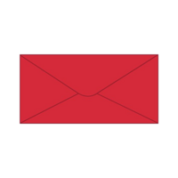 Yksivärinen pitkä kirjekuori 12,3x23,5cm - tummanpunainen