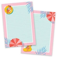 Little Lefty Lou - Pool party -notepad (A5, 50s)