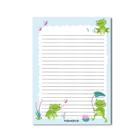 Only Happy Things - Frogs -notepad (A5, 50s)
