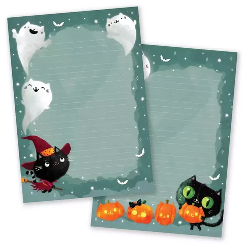 Little Lefty Lou - Halloween cats -notepad (A5, 50s)