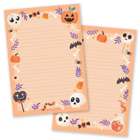 Little Lefty Lou - Halloween orange -notepad (A5, 50s)