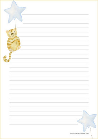 Cat #6 - writing papers (A4, 10s)