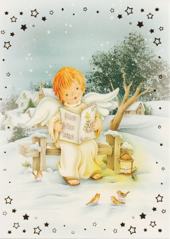 Christmas postcard - Angel #3